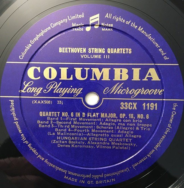 Dischi in vinile: Beethoven – String Quartets Nr. 5 & 6 (LP, 1955) – Usato da Grüningen venduto da azulamarillo_vinyl 3
