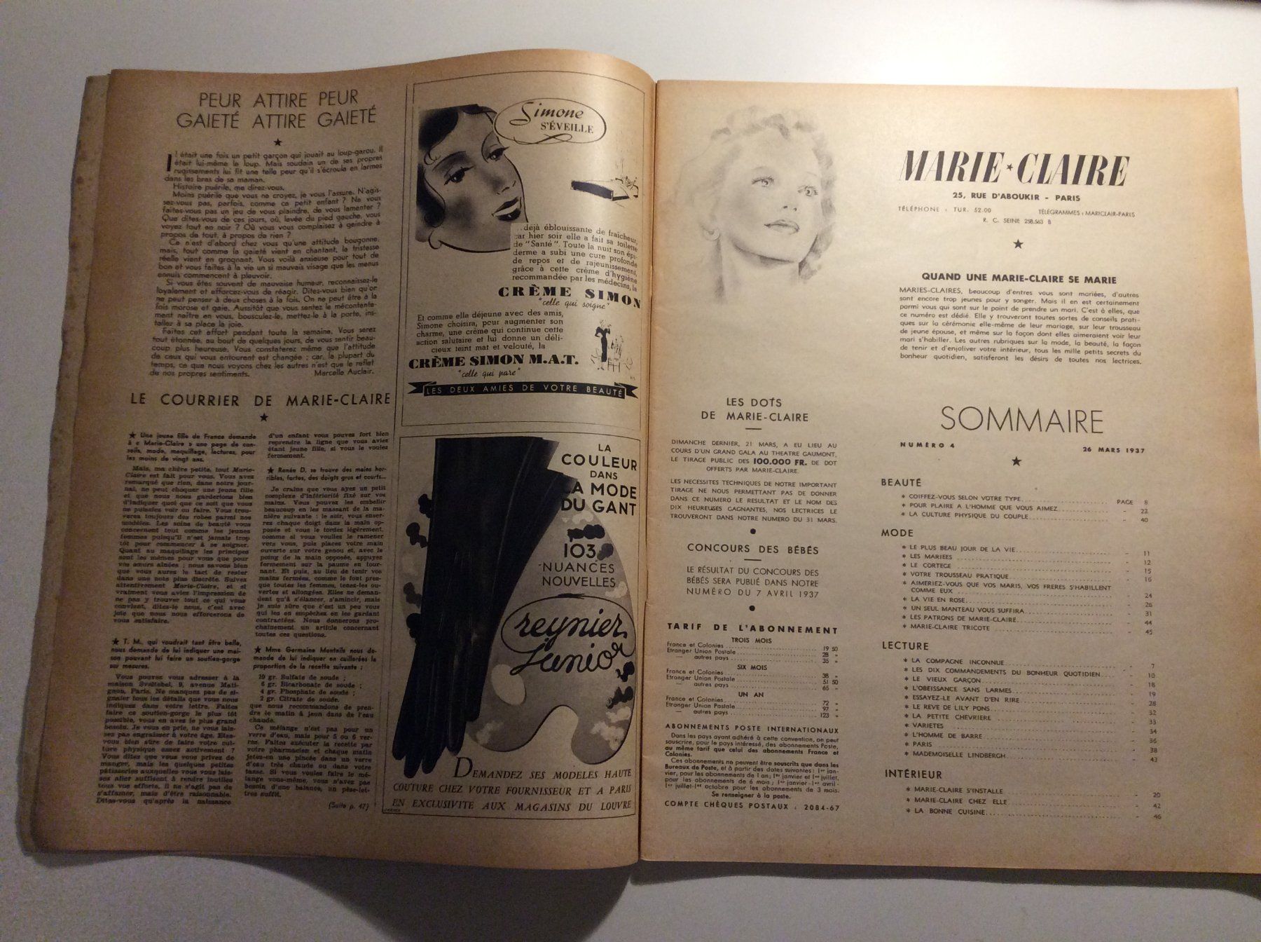 Zeitschriften & Magazine: Marie-Claire Magazine - 1937 – Gebraucht aus Genève von edelweiss1900 1
