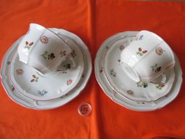 Cappuccinotassen, Teller Villeroy Boch, Petite Fleur