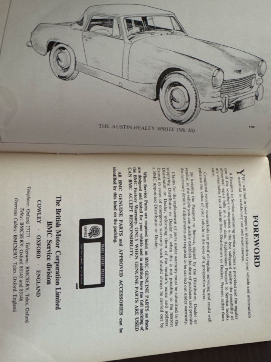 Libri: Handbuch Austin-Healey Sprite Mark III Original 1967 – Usato da Madetswil venduto da e_mfish 2