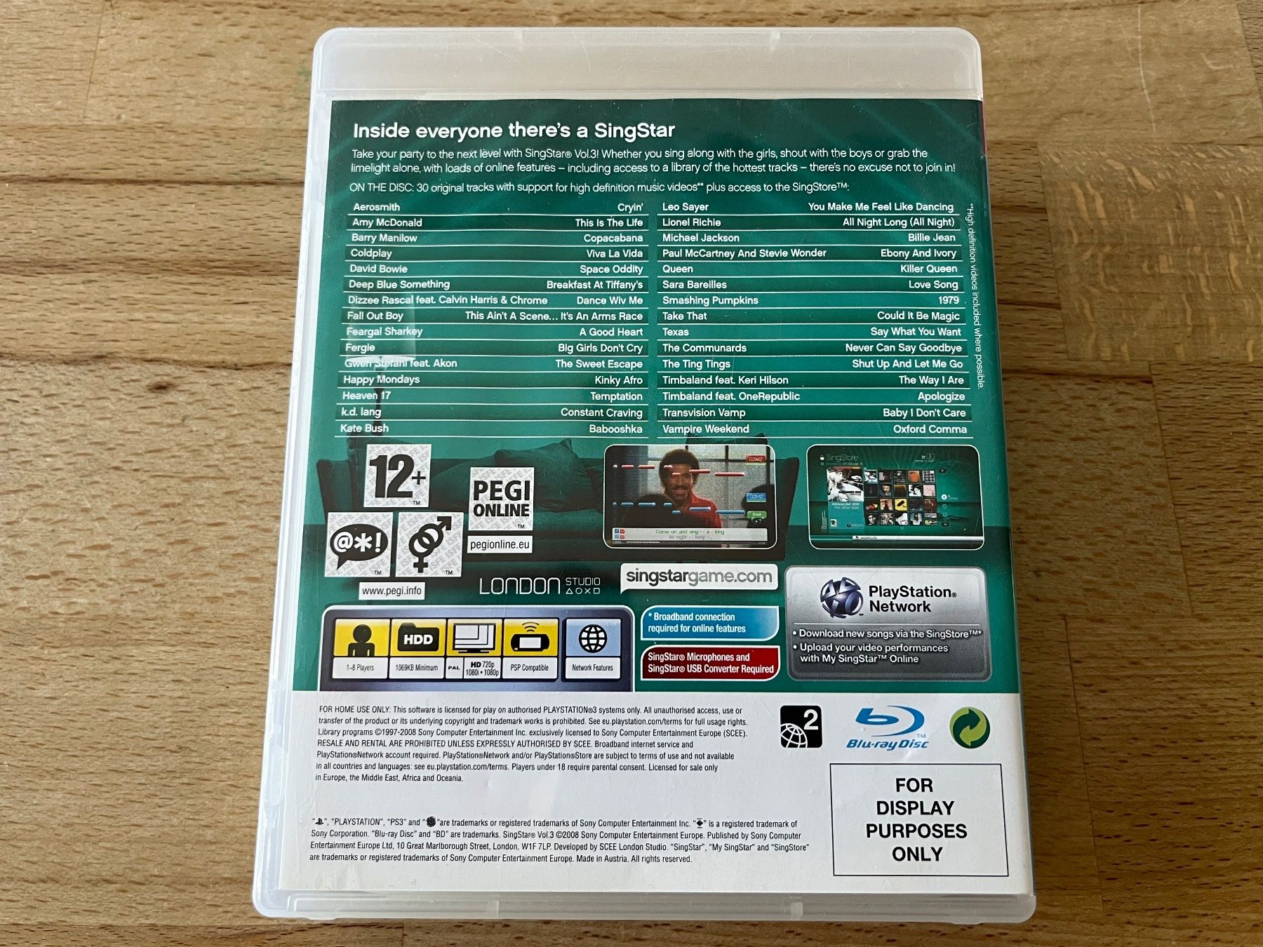 Sony Giochi: Singstar Vol. 3,  PS3, Promo (Vollversion), Karaoke – Usato da Thalwil venduto da ranx 2