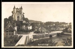 AK Aarburg, Ortsansicht mit Brücke und Kirche