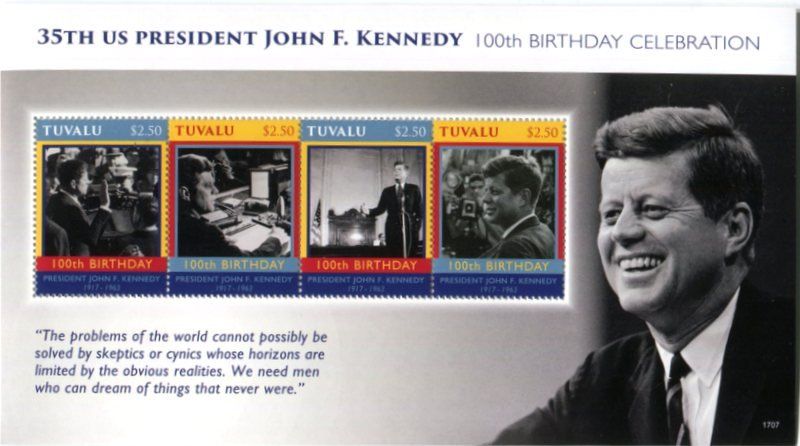 Alle Briefmarken: Block "John F. Kennedy". Tuvalu – Neu und originalverpackt aus Basel von Butsch5