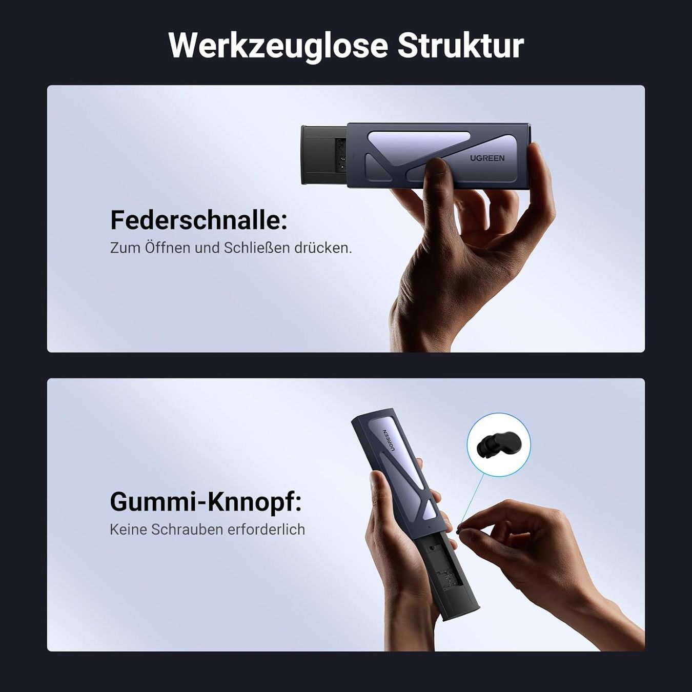 Dischi rigidi: M.2 NVMe PCIe USB-C SSD-Gehäuse 10Gbps – Nuovo e nell'imballaggio originale da Châtelaine venduto da topshop.switzerland 7