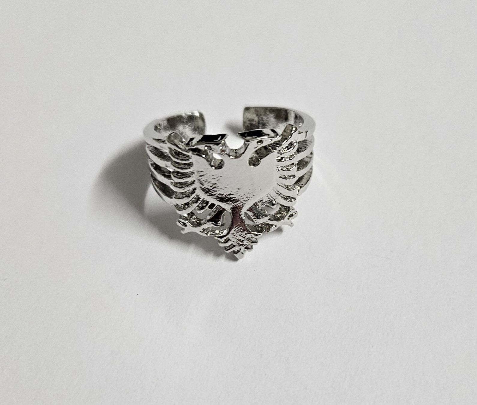 Ringe: Ring mit albanischem Adler chrom / silbrig – Neu und originalverpackt aus Kreuzlingen von RahMal
