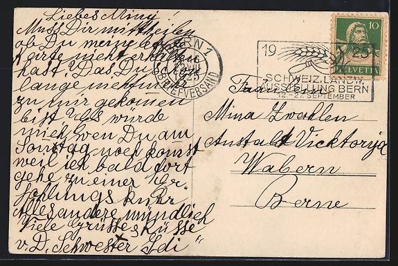 Cartoline postali: Bern, Gemeinde-Spital der Stadt, Kranken – Usato da Berlin venduto da bartko-reher 1