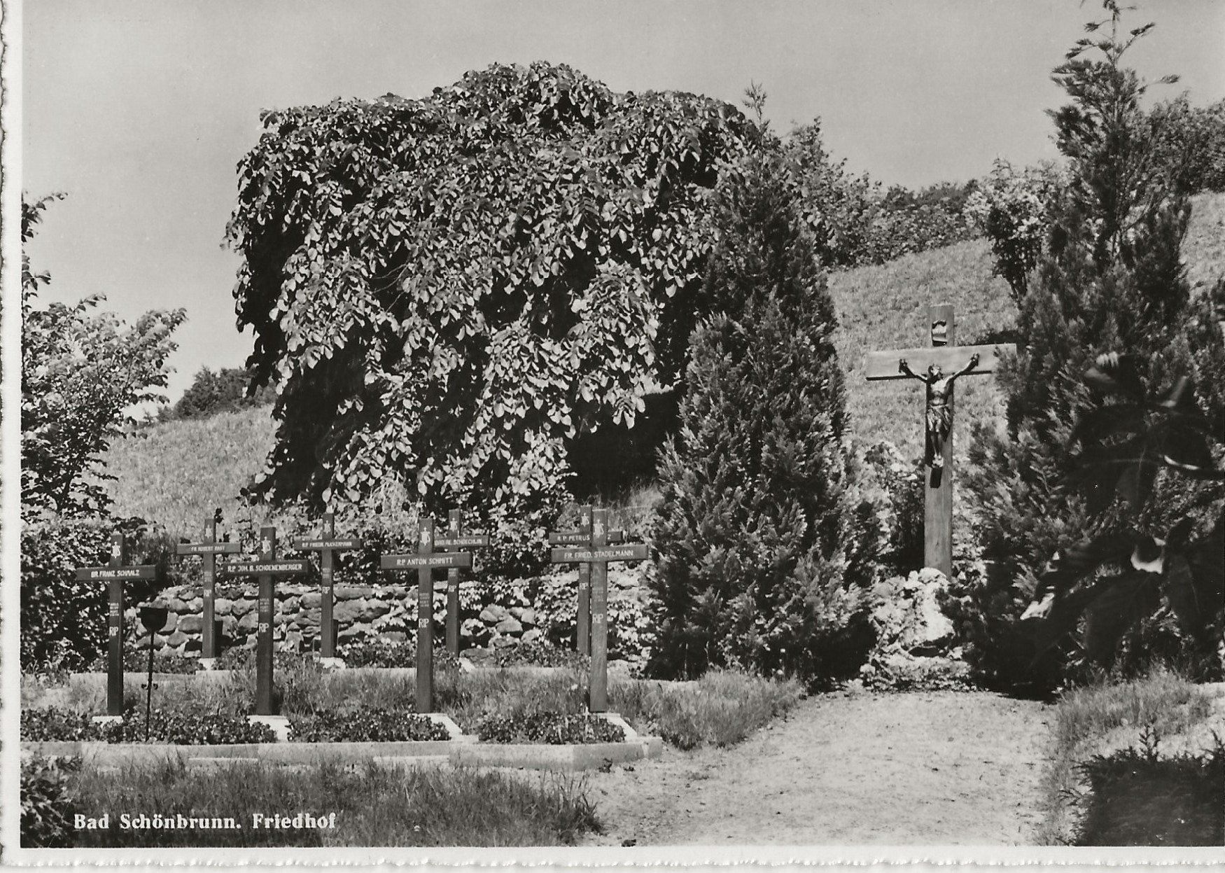 Cartoline postali: Bad Schönbrunn, Friedhof, Kt. Zug, Edlibach – Usato da Frauenfeld venduto da Merk52