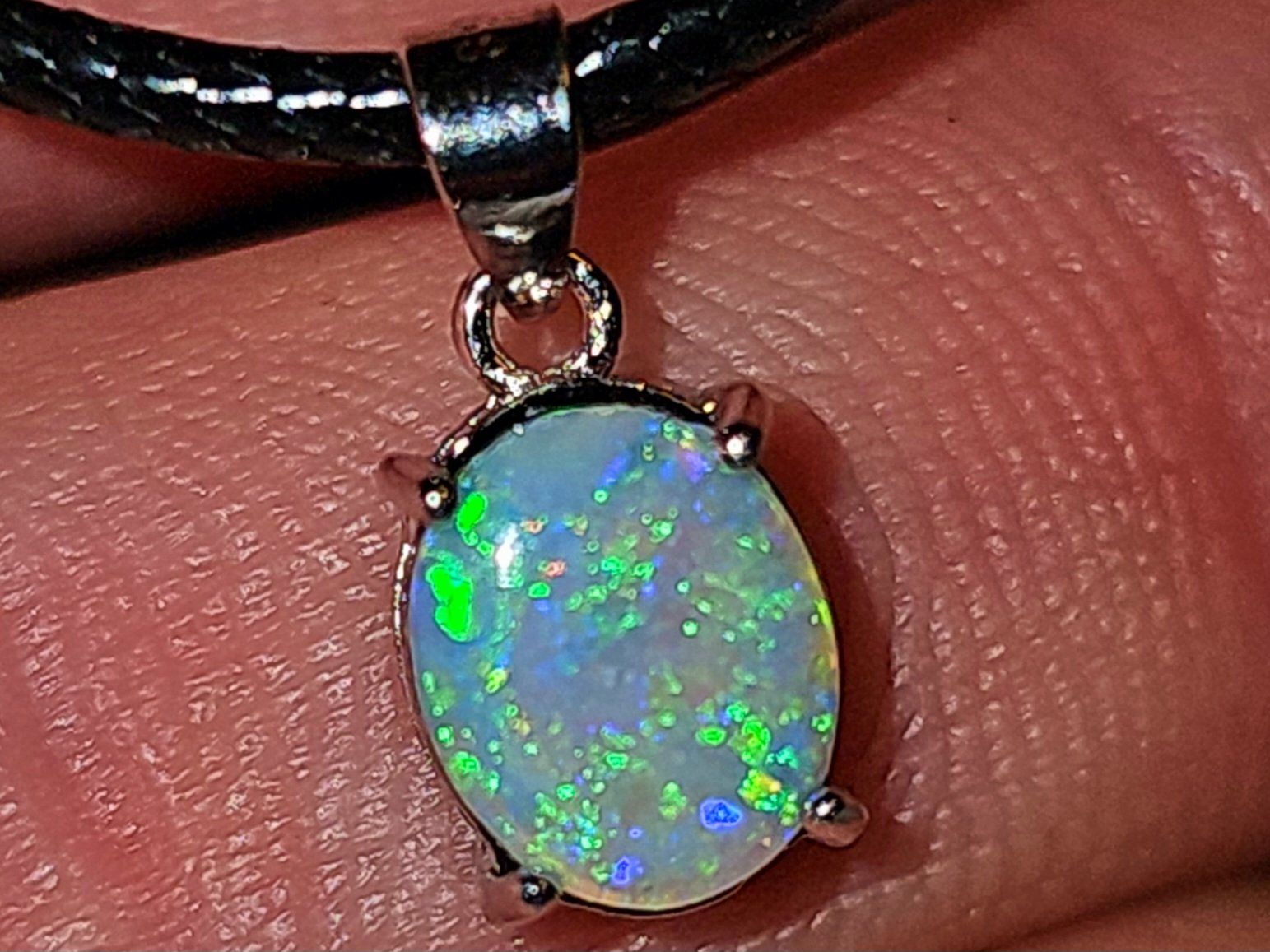 Pietre preziose: Australischer Opal Silber-Anhänger – Nuovo e nell'imballaggio originale da Uerkheim venduto da Winwinner 1
