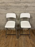 2 IKEA Klappstühle Barhocker Franklin weiss grau Bistro