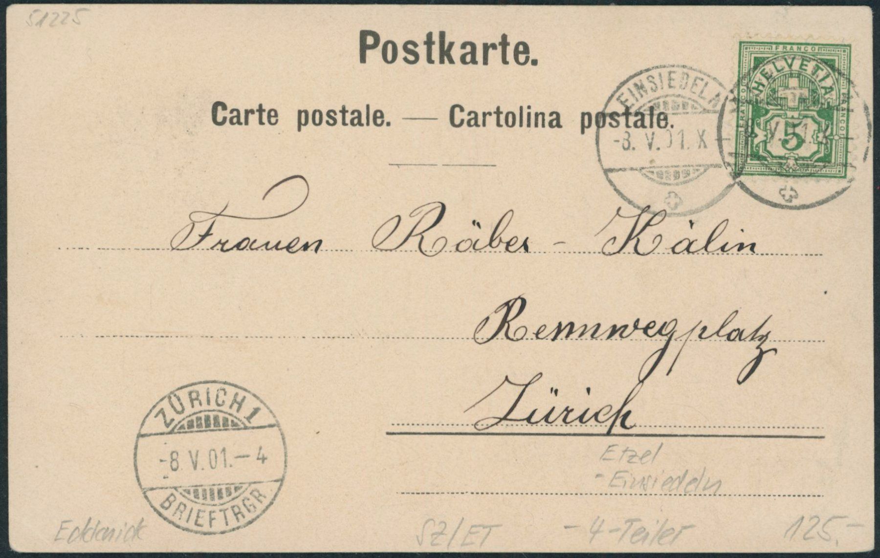 Cartes postales: SZ Etzel - Einsiedeln – D'occasion à Schindellegi par Jonathan77 1
