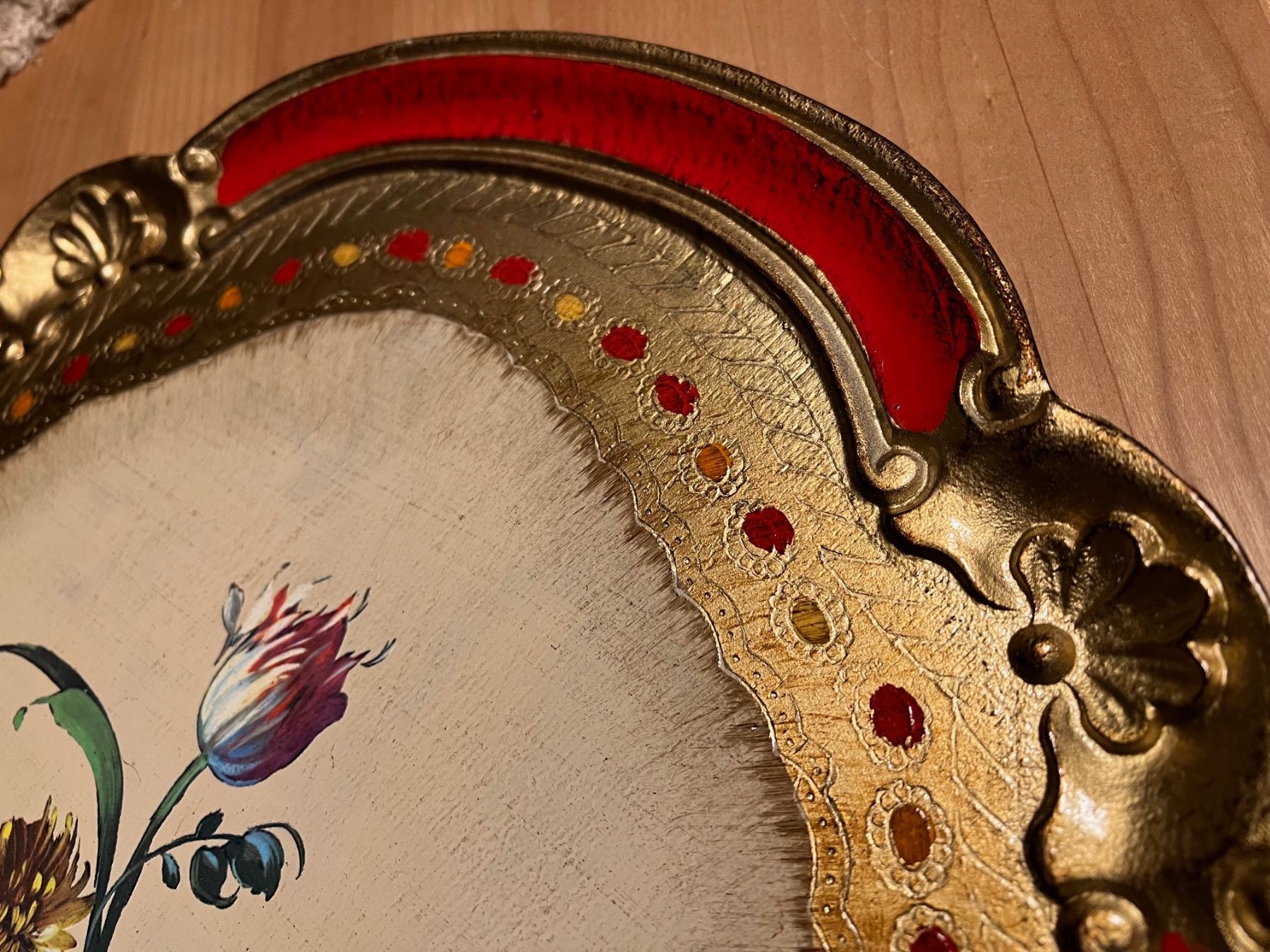 Servierplatten: Grosses Florentiner Servier-Tablett - Vintage MASI Firenze – Gebraucht aus Mönchaltorf von lubusc 3