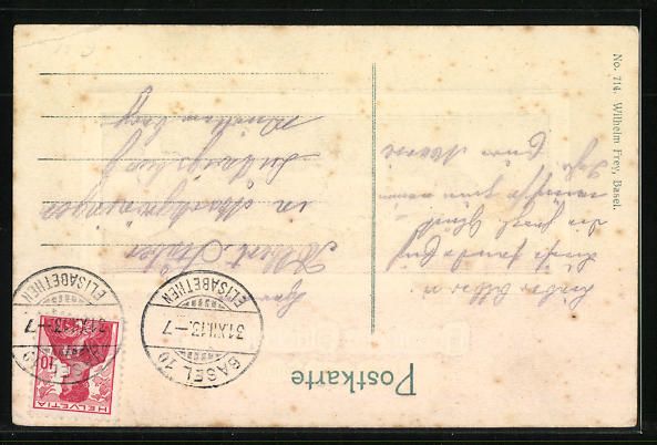 Cartoline postali: Basel, Blick auf die Mittlere Rheinbrüc – Usato da Berlin venduto da bartko-reher 1