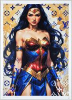 Death NYC Ltd Ed Pop Art Druck " Vuitton  Wonder Woman