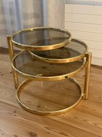 Table basse pivotante vintage 3 plateaux – Style Milo Baughm