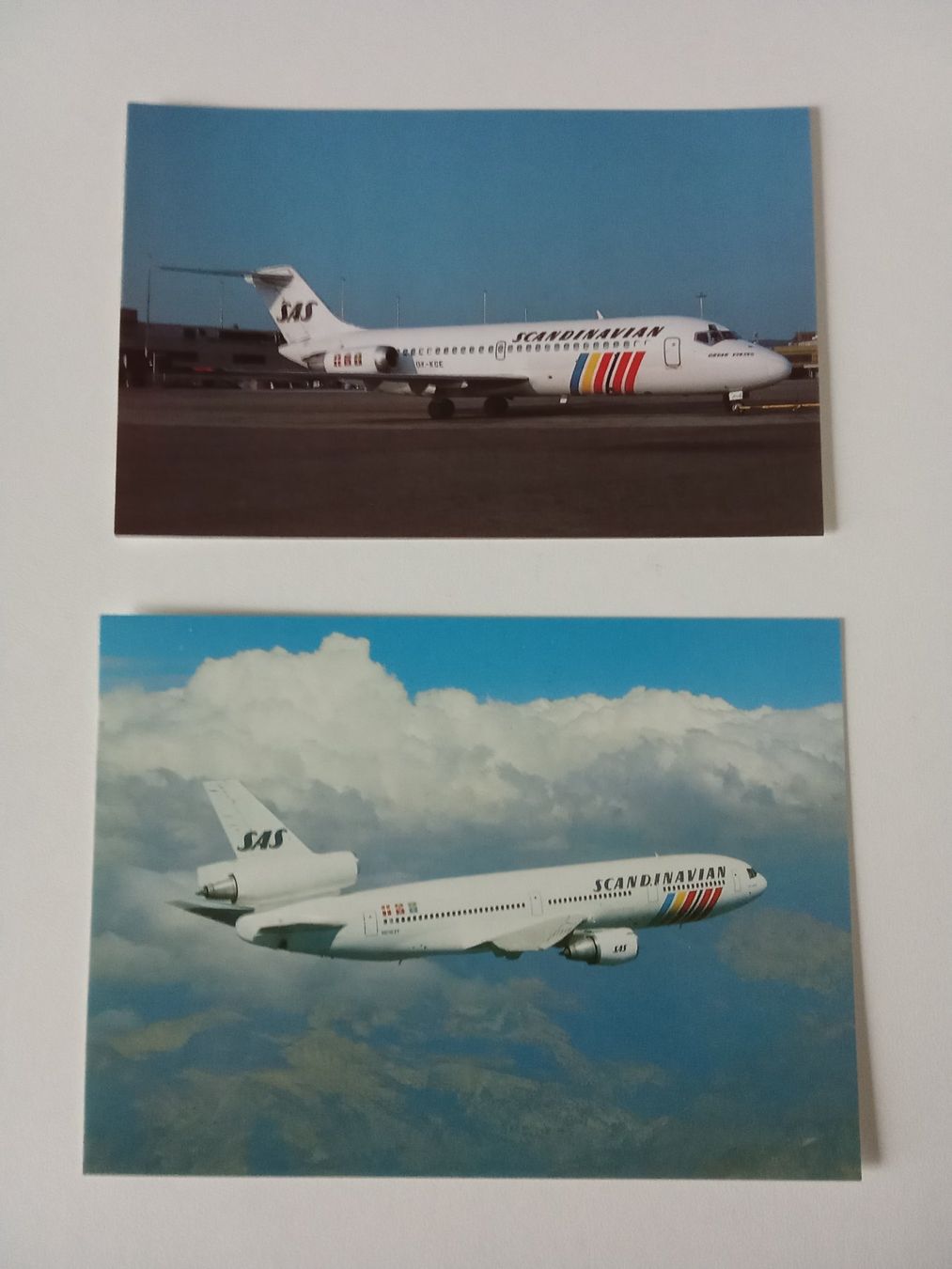 Cartes postales: Aviatik 2 Ansichtskarten CD9/DC10 SAS Scandinavian Airlines – Neuf (Voir description) à Bilten par Bora3