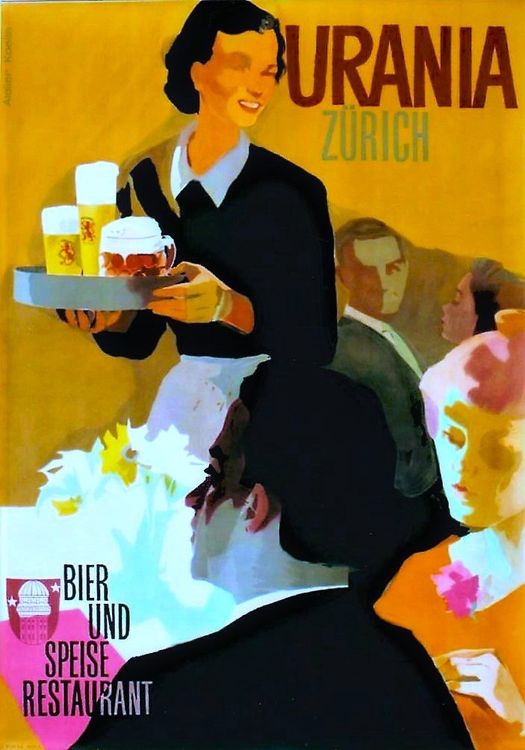URANIA RESTAURANT ZUERICH 1951 - Original Plakat (Gebraucht) in für CHF ...