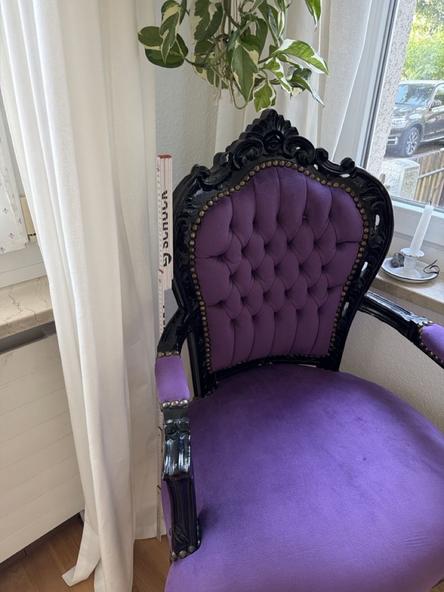 Poltrone: Barock Stuhl violett top Zustand  – Nuovo (secondo la descrizione) da Birsfelden venduto da Haex 4