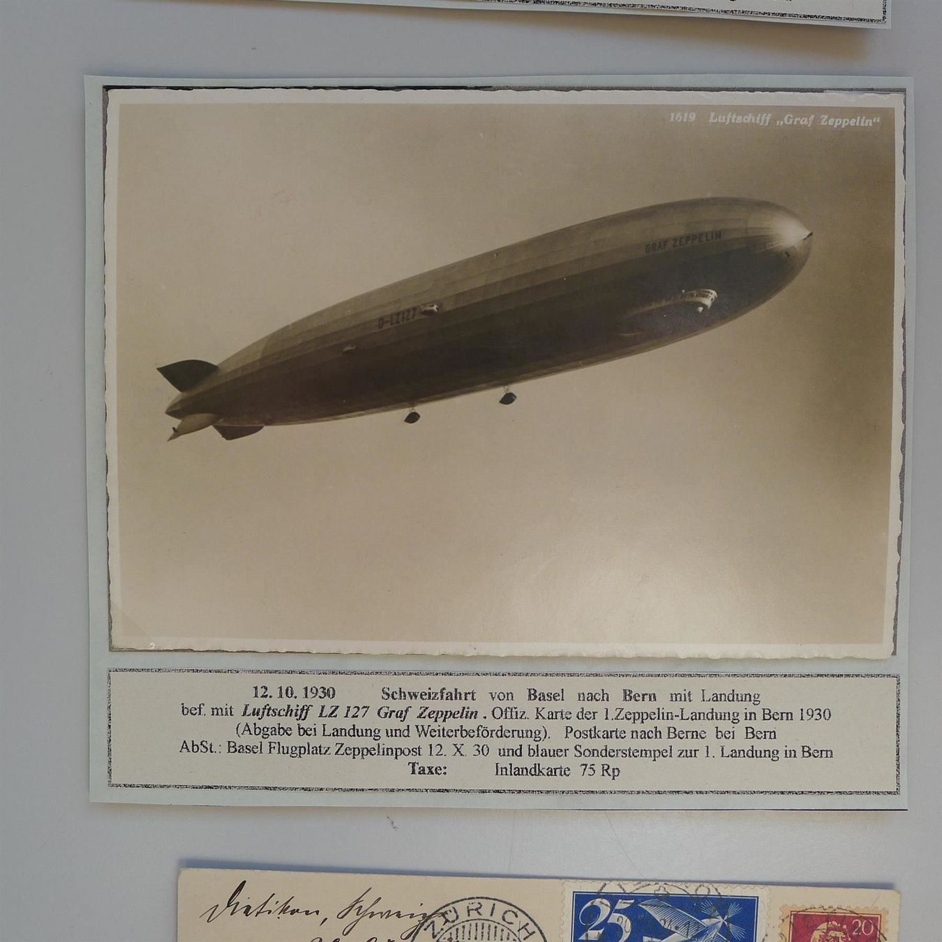 Tutti i francobolli: 1922-1930, SECHS tolle Flugpost Karten/Briefe, ++ZEPPELIN – Usato da Sursee venduto da Luzernerraute 6