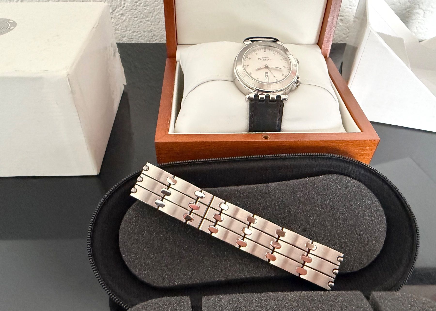Montres: Pequignet Automatic Uhr mit Wecker (!) Full Set+ ! – D'occasion à Zug par rue_sky6 1