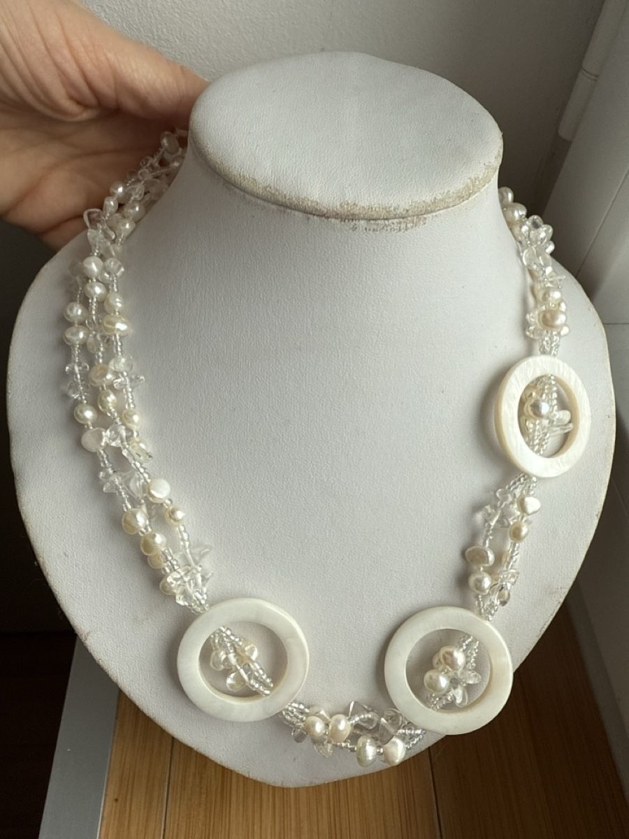 Catenine: Perlmutt, Süsswasserperlen Collier NEU – Nuovo e nell'imballaggio originale da Basel venduto da Chili007 3