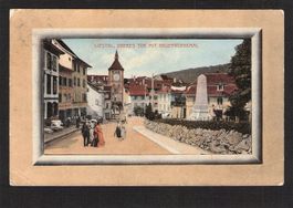 #Liestal , Oberes Tor mit Bauerndenkmal , gel. 1911