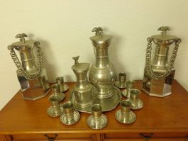 Echte Walliser Zinnkannen Zinnbecher