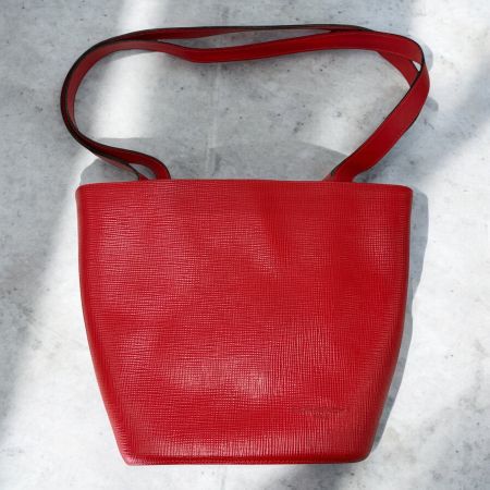 Sac à main LOWENCY Paris en cuir rouge