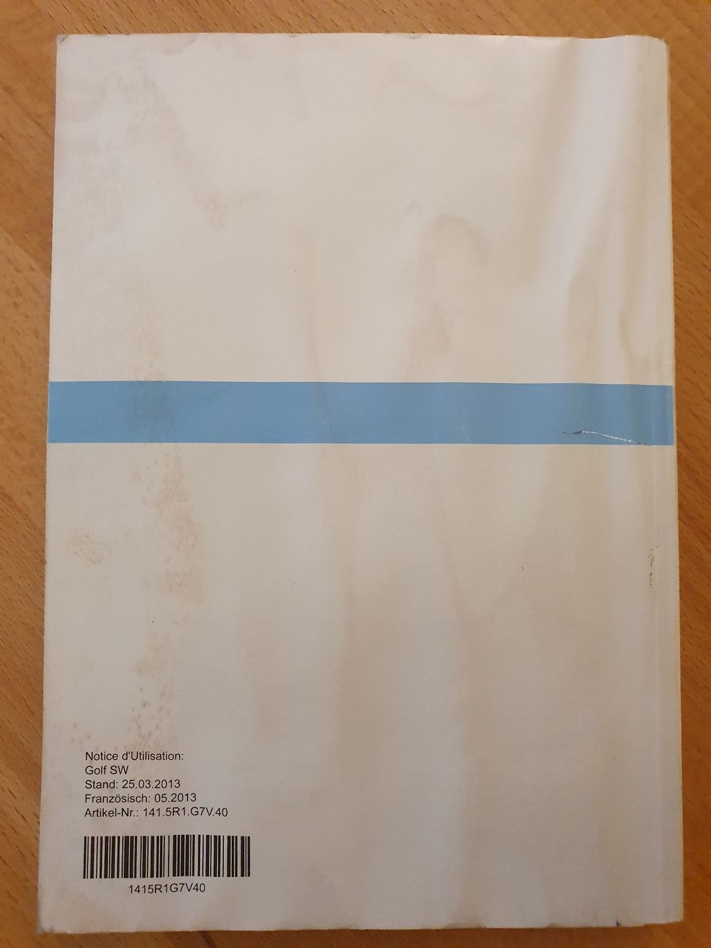 Libri: Notice d'Utilisation VW Golf SW Variant 2013 – Usato da Basel venduto da FAMWIL 1