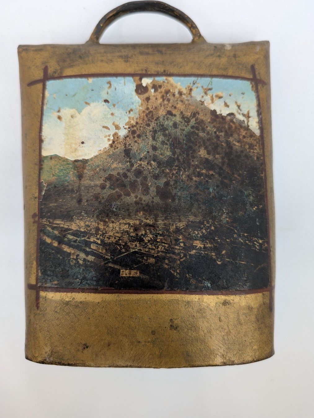 Campanacci mucche: Antike Glocke, Treichel mit Vedutenbild – Usato da Emmen venduto da Brockofsky 5