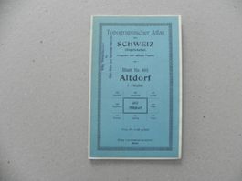 Landkarte Altdorf UR 1940 Bürglen Spirigen Erstfeld Silenen