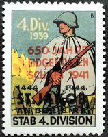 Soldatenmarke 2.WK, Stab 4. Division, Aufdr, Wi Kdo 39