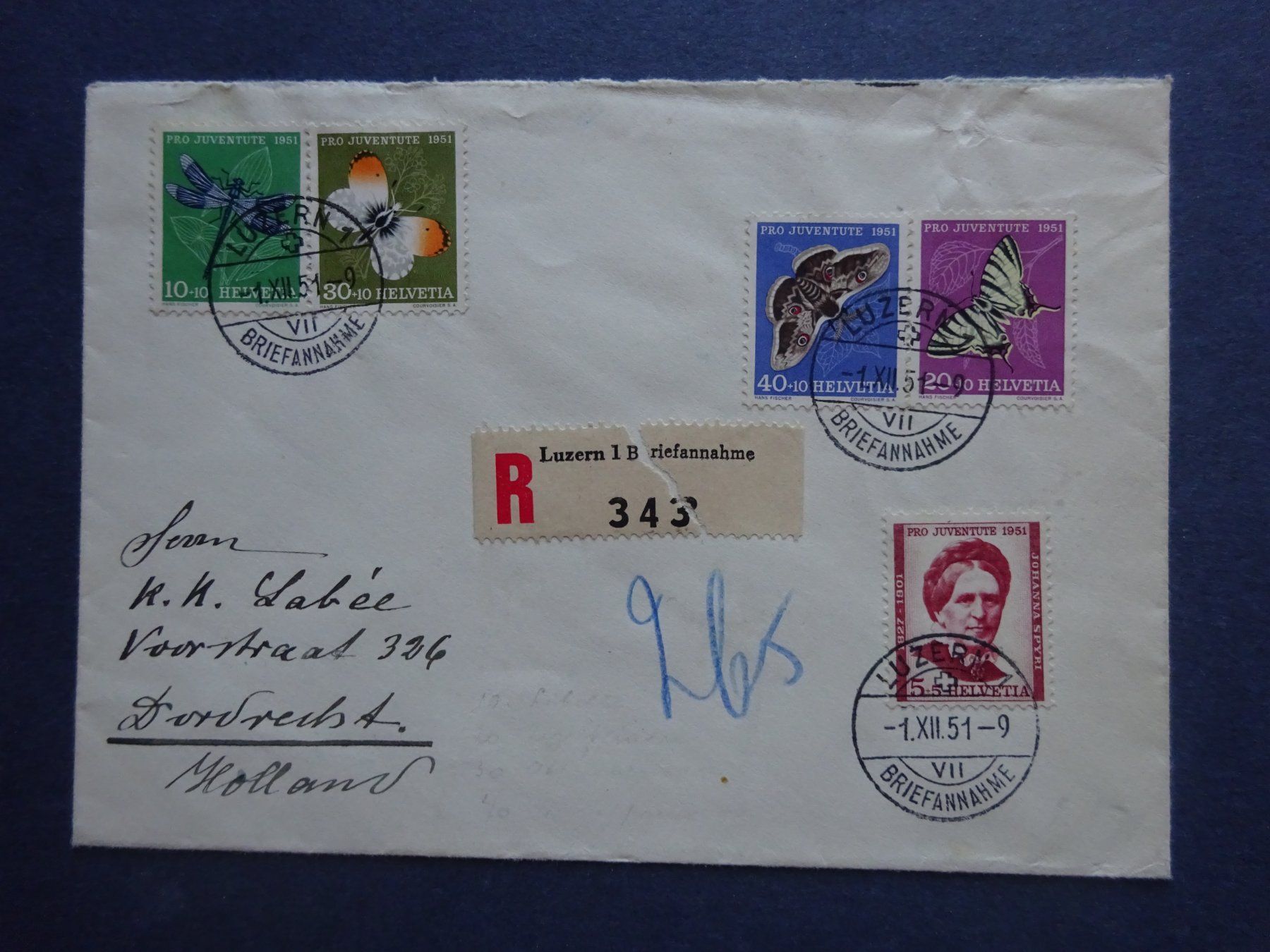 Tous les timbres: 1951 Pro Juventute FDC  - – D'occasion à Appenzell-Steinegg par adi1975 1