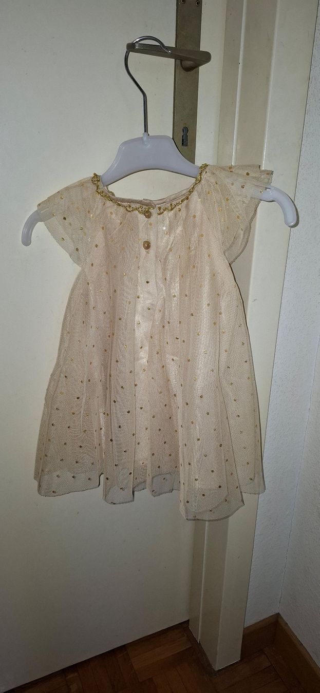 Vestiti & Gonne: Robe beige à pois bébé Taille 68 – Usato da Lausanne venduto da GeoTrouvetou1952 1