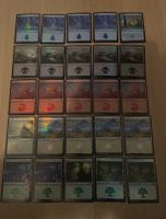 Foil 25 Basic Lands Magic the Gathering
