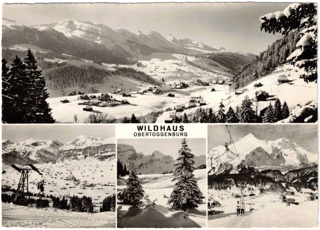 Cartoline postali: Wildhaus - 4 Bild AK – Usato da Binningen venduto da Mountainrider