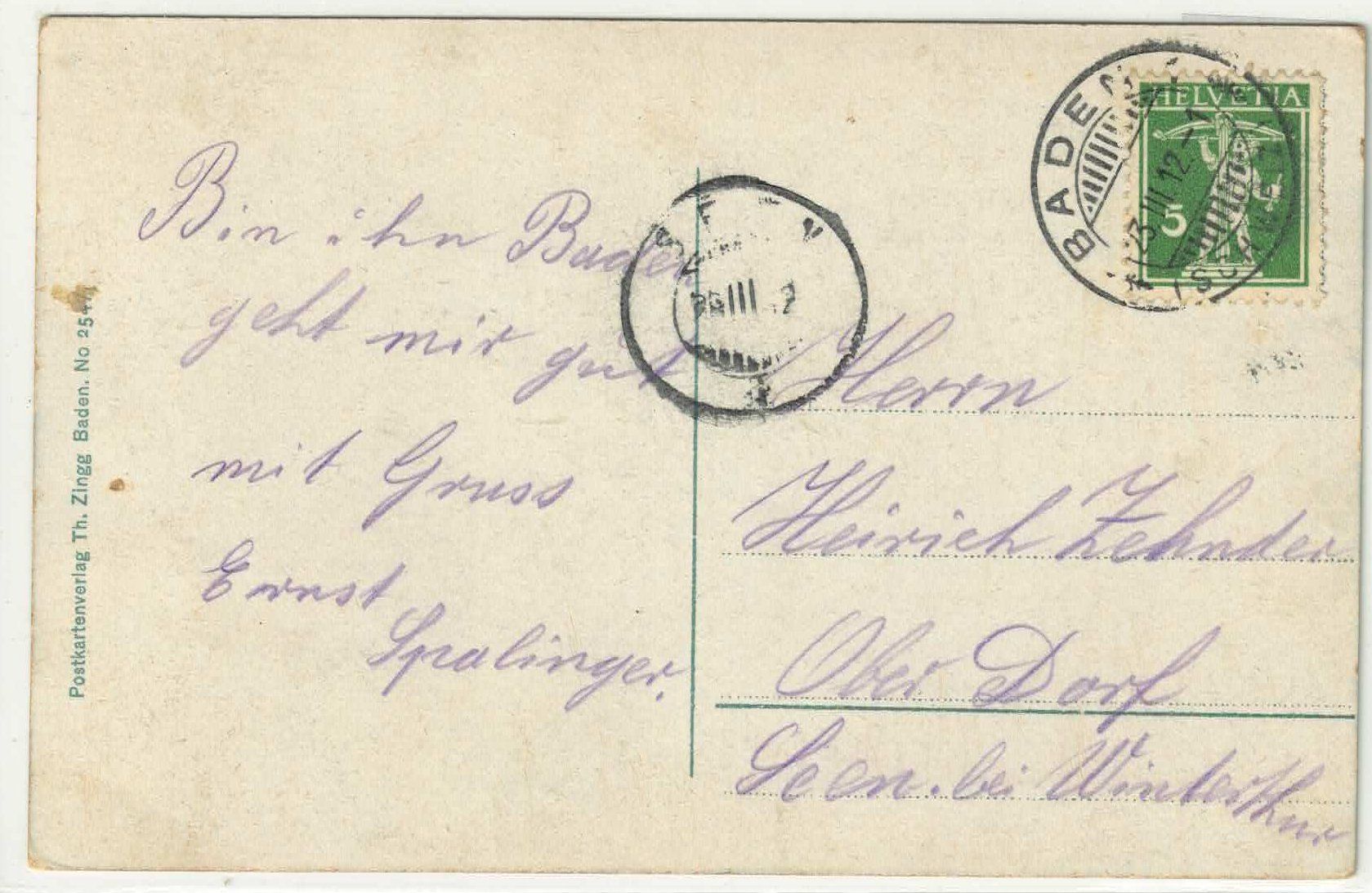 Cartoline postali: Kurort Baden - Generalansicht – Usato da Ettingen venduto da Kartenplanet 1