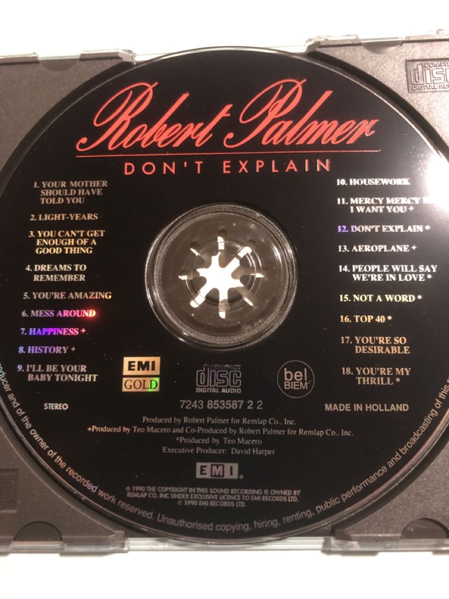 CD: Robert Palmer Don't Explain  🌴 – Usato da Flaach venduto da rubo7 2