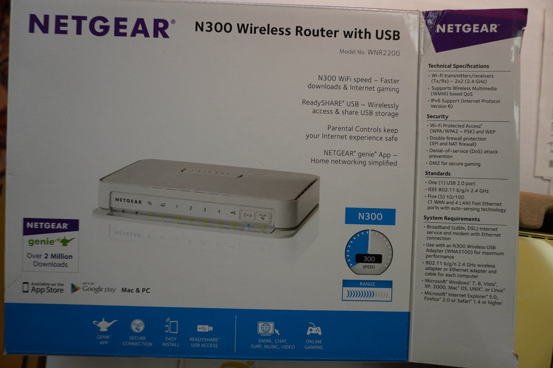Netgear Modem & Router: Netgear N300 Wireless Router with USB – Usato da Emmen venduto da a843059