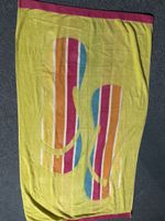 Frottee Tuch gelb mit Flip Flop Motiv gut erhalten