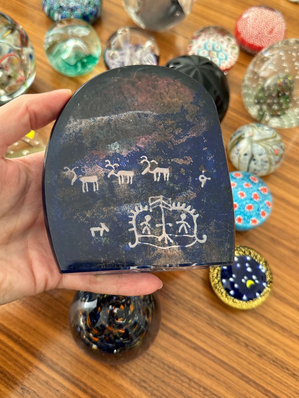 Murano Bicchieri: Sammlung aus verschiedenen Paperweights – Usato da Basel venduto da Pulcinella34 7