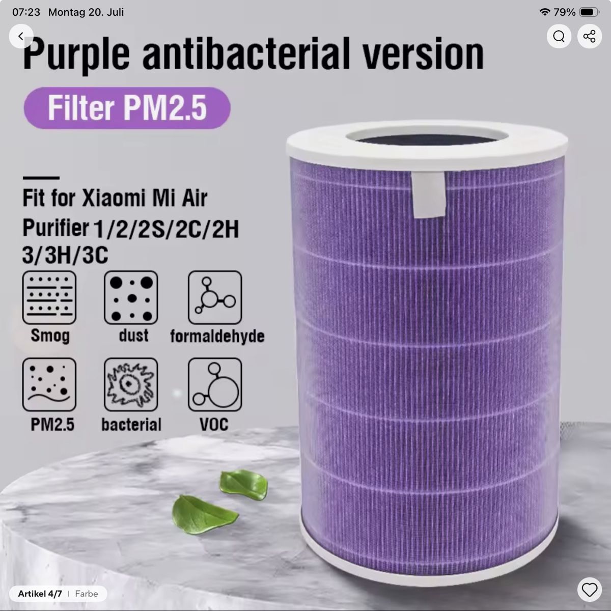 Ventilazione: Luftfilter HL09 grau RFID für Xiaomi – Nuovo e nell'imballaggio originale da sursee venduto da marcelheller