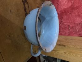 Recipient émaillé ancien 2 litres - Déco vintage