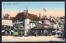 Neuchatel, Place Pury, Geschäfte, Stras