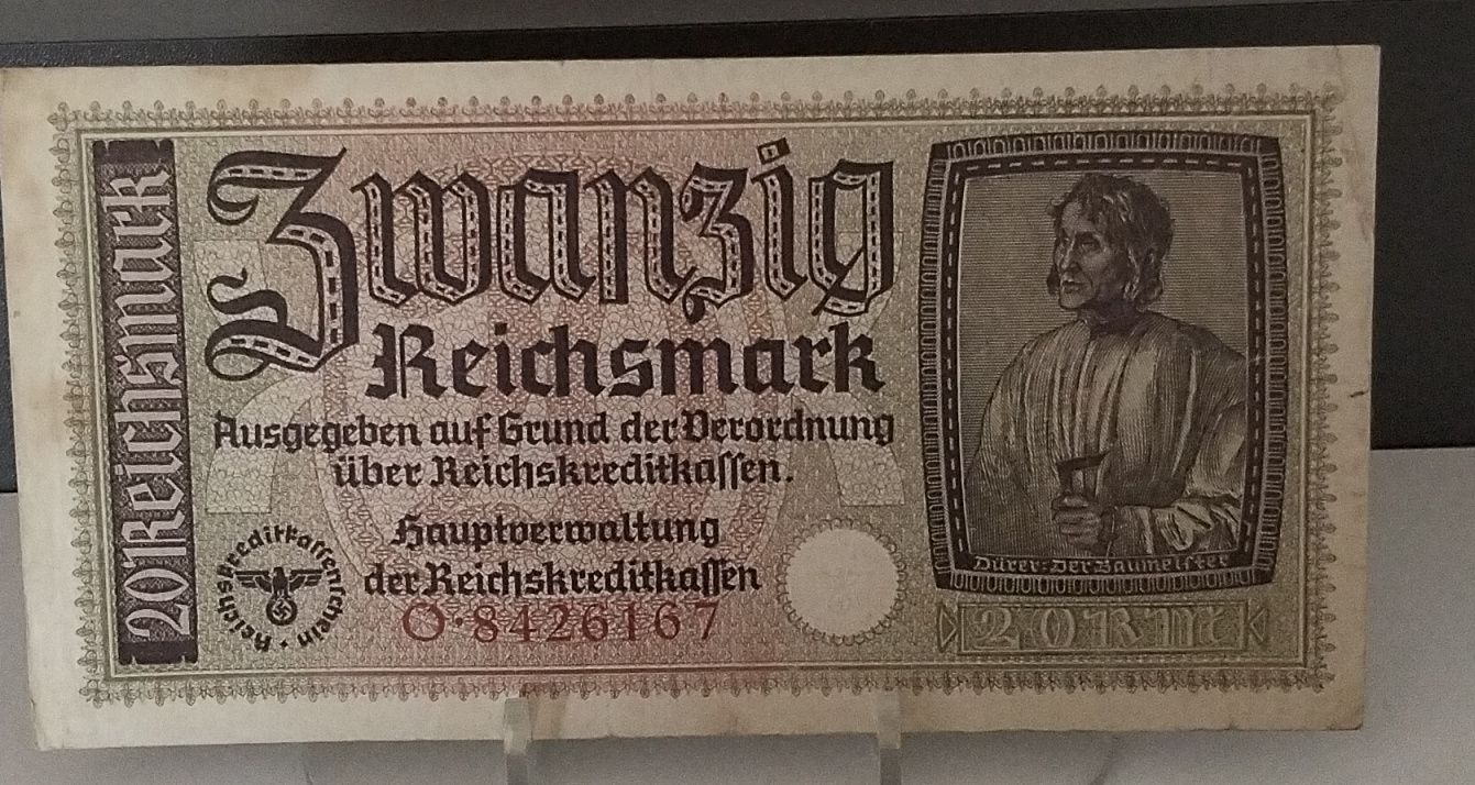 Banconote: 20 Reichsmark Banconota usata – Usato da Giubiasco venduto da Bjiorn
