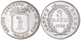 Basel 3 Batzen von 1809 (bis unz)