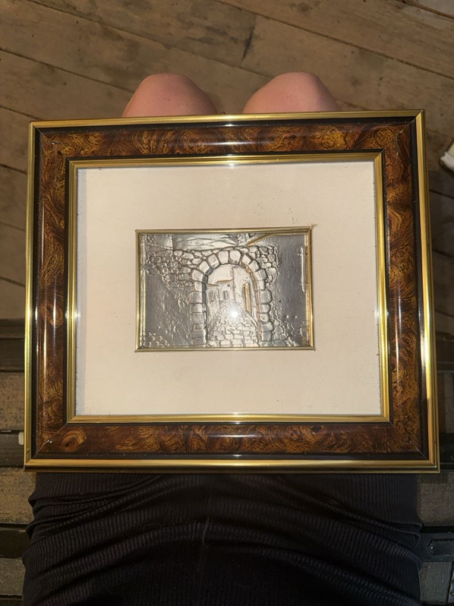 Dipinti: Framed metal relief artwork archway,  really good condition – Usato da Cevio venduto da BiadiciT