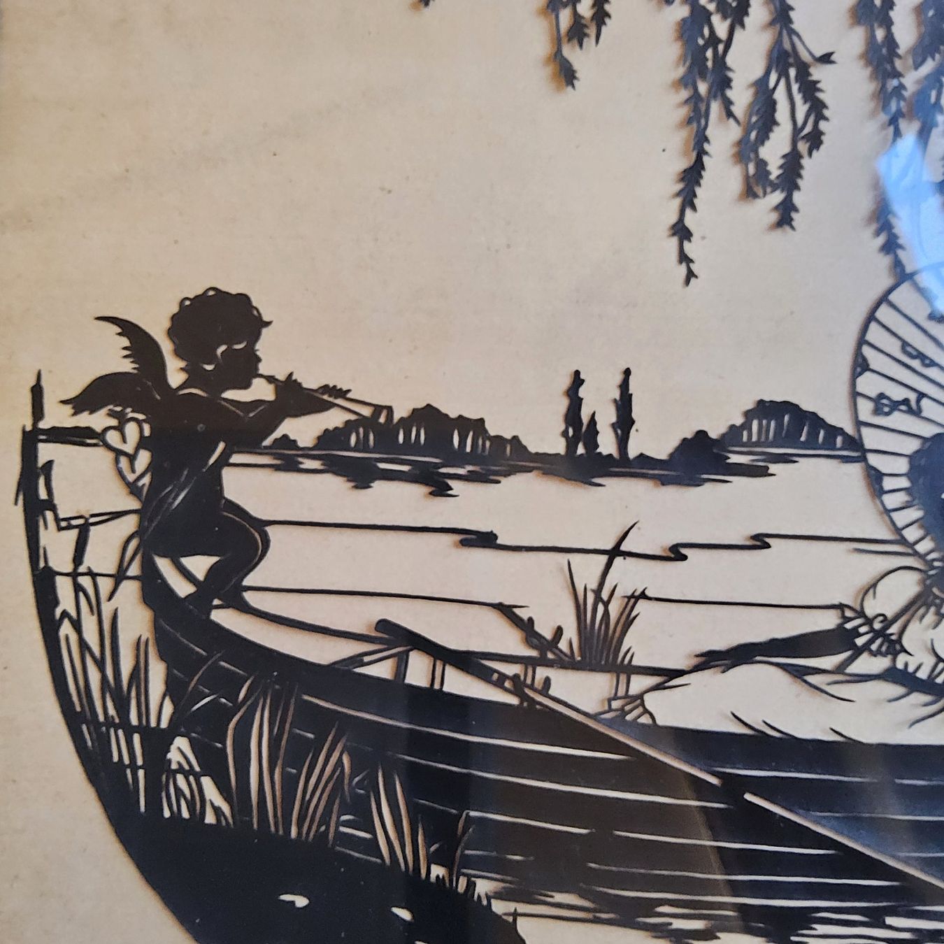 Grafiken & Lithographien: Paar romantische antike Scherenschnitte ca 1880 – Gebraucht aus Zürich von helsan 6