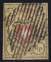 Schweiz-RAYON II-Nr.16 II mit Befundanzeige