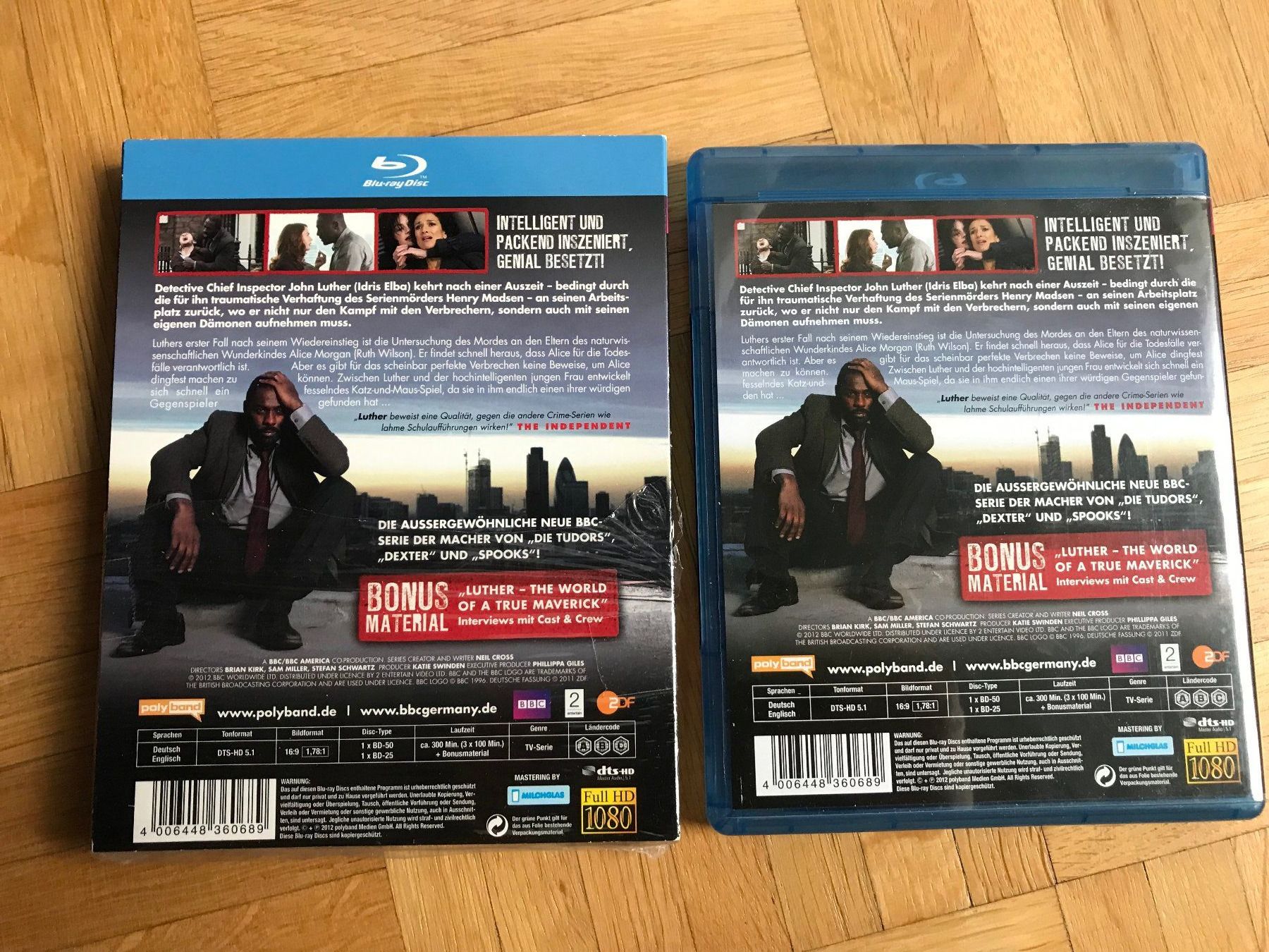 Alle DVDs: Luther - Staffel 1 - mit Slipcover - Blu-ray – Neu (gemäss Beschreibung) aus Zürich von Malcom 1