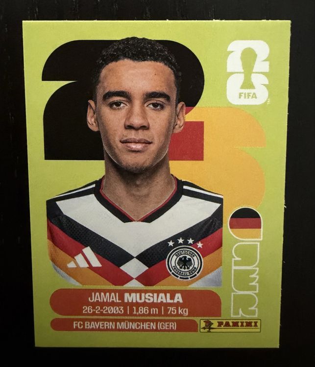 Panini FIFA WM 2026 Sticker: Jamal Musiala (GER 15) (Neu und ...